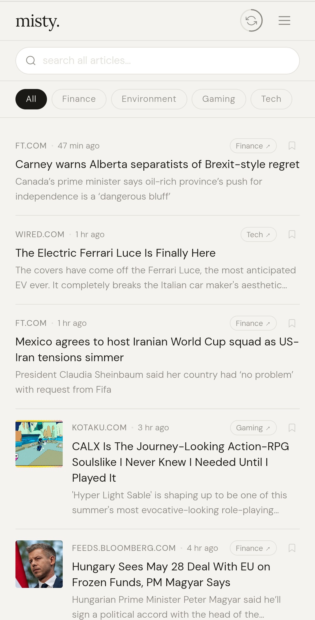 misty. feed